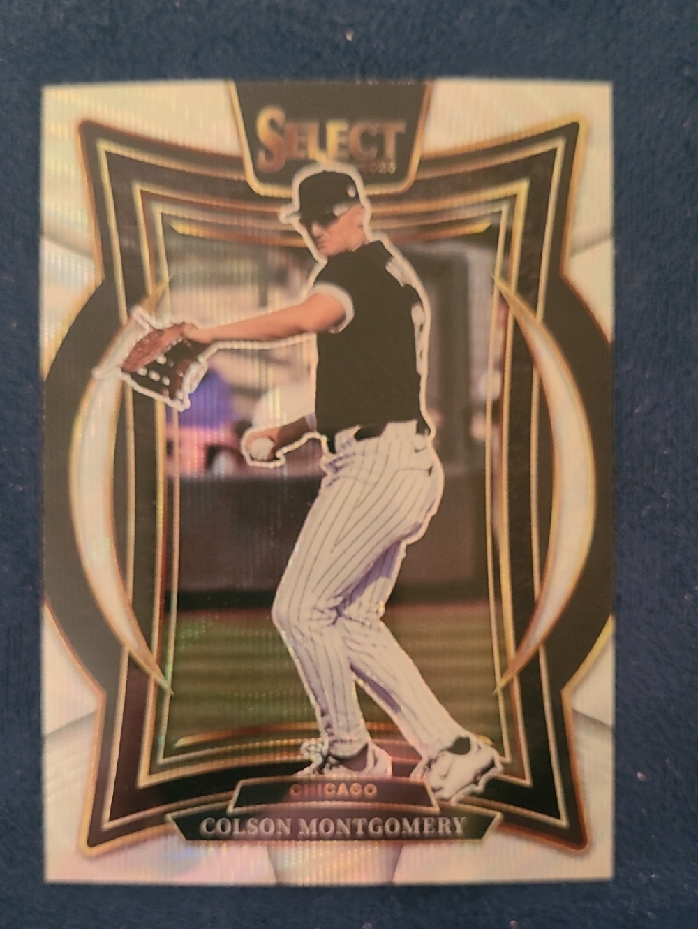 Panini Select Colson Montgomery Baseball Card - 2025 Select Silver Wave Prizm